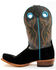 Image #3 - RANK 45&reg; Men's Saloon Roughout Western Boots - Square Toe, Black, hi-res