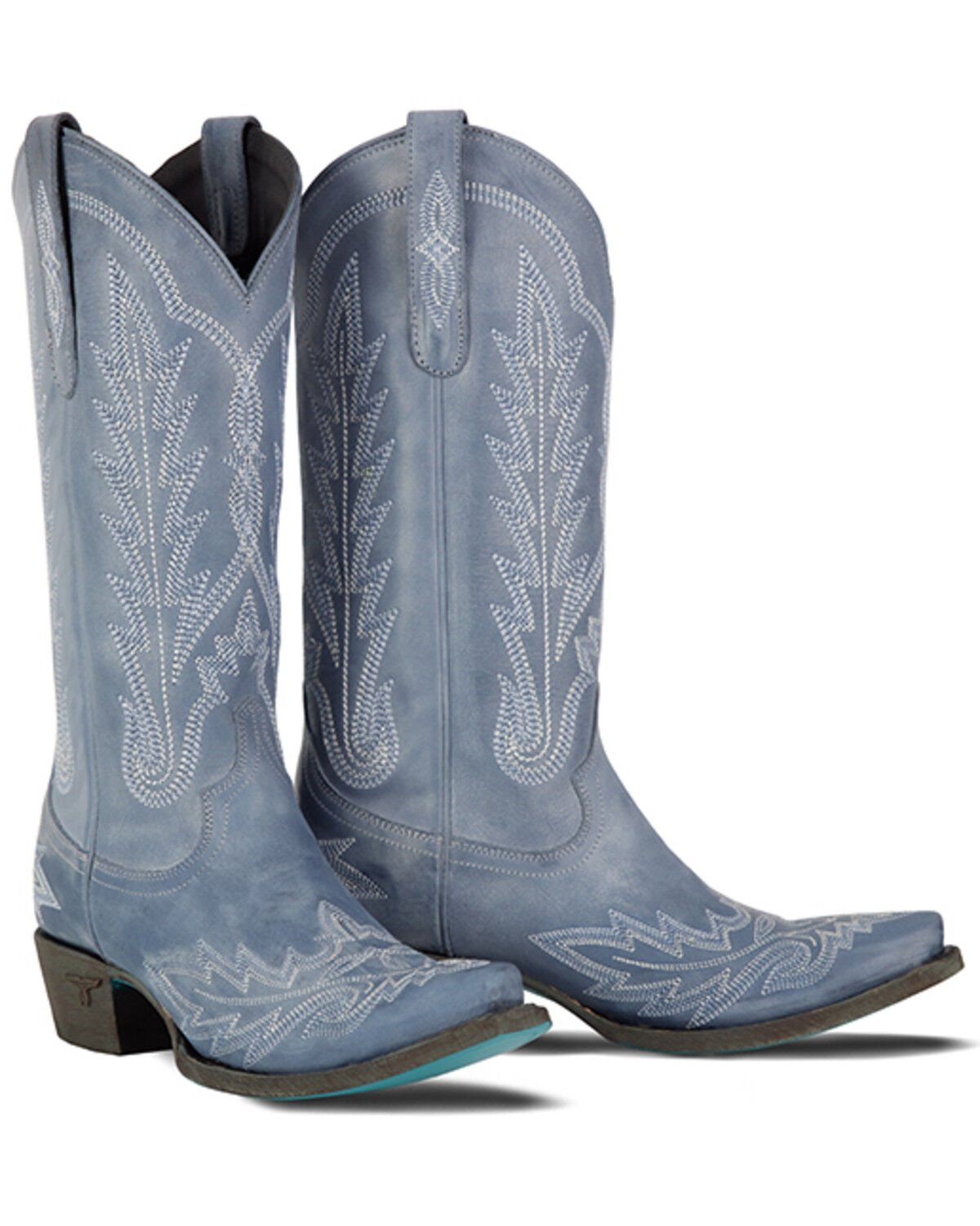 Image #1 - Lane Women's Lexington Western Boots - Snip Toe, Blue, hi-res