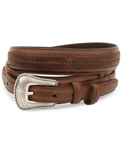 Image #1 - Nocona Men's Leather Ranger Belt - Reg & Big, Brown, hi-res