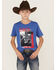 Image #1 - Cinch Boys' Made For This Short Sleeve Graphic T-Shirt , Royal Blue, hi-res