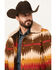 Image #2 - Pendleton Men's Multicolor Striped Brownsville Button-Down Long Coat, Olive, hi-res