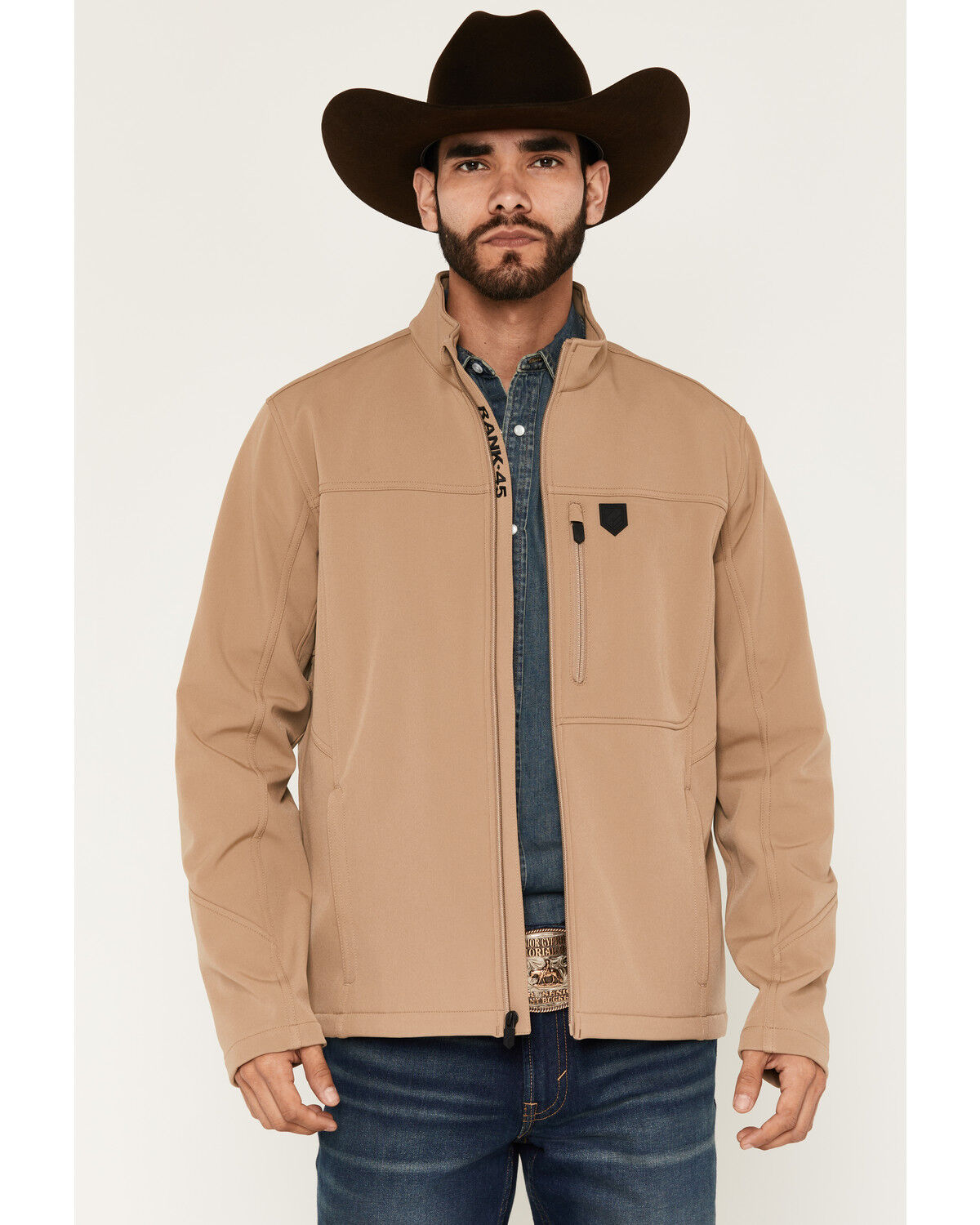 Image #1 - RANK 45&reg; Men's Richwood Softshell Jacket, Khaki, hi-res