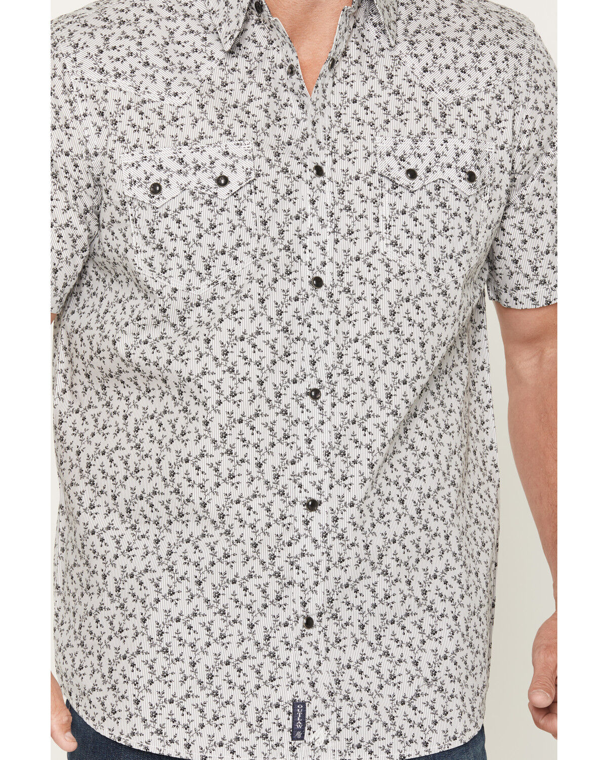 Image #3 - Moonshine Spirit&reg; Men's Runaway Floral Print Short Sleeve Snap Western Shirt, White, hi-res