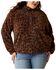 Image #1 - Ariat Women's Berber Leopard Print Sherpa Pullover - Plus, Brown, hi-res