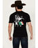 Image #4 - Cowboy Hardware Men's Mexico Flag Short Sleeve Graphic T-Shirt , Black, hi-res