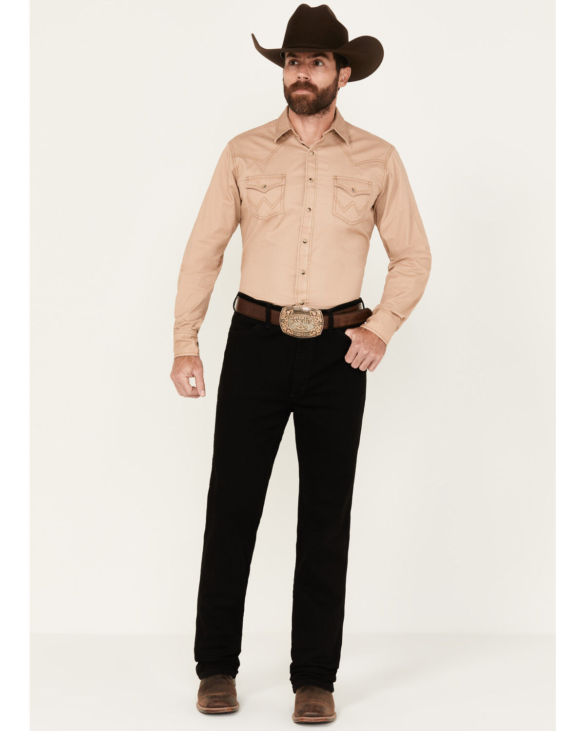 Wrangler Men's Active Flex Cowboy Cut Slim Stretch Jeans - Big, Black, hi-res