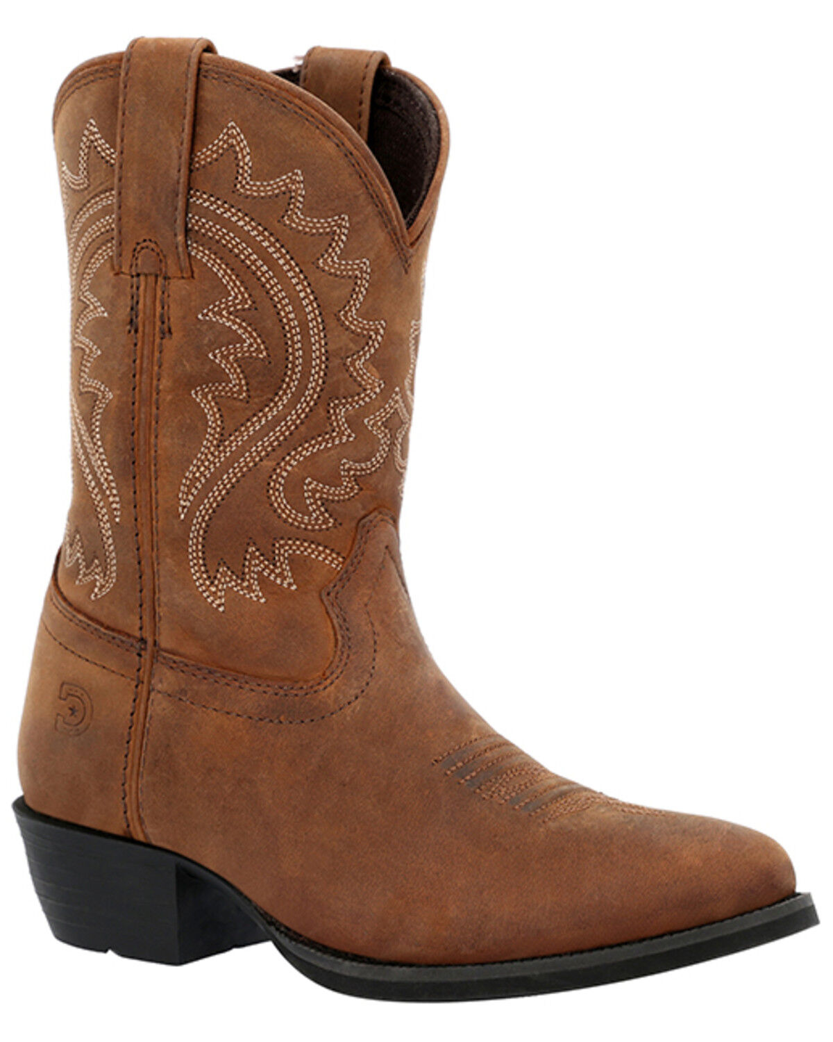 Image #1 - Durango Little Girls' Shyloh Western Boots - Round Toe, Brown, hi-res