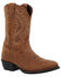 Image #1 - Durango Little Girls' Shyloh Western Boots - Round Toe, Brown, hi-res
