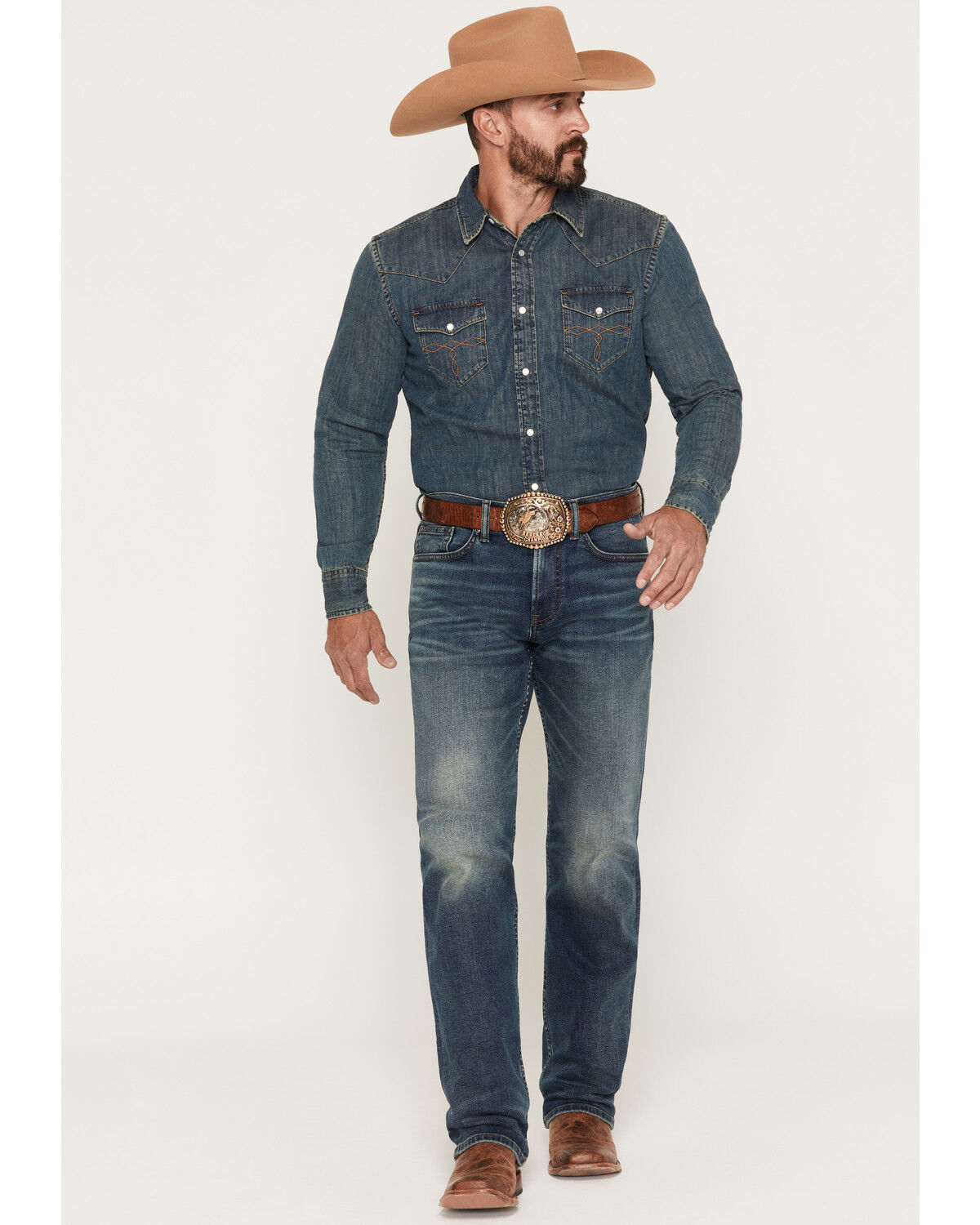 Image #1 - Cody James Men's Brooks Wash Jackson Slim Straight Stretch Denim Jeans, Dark Wash, hi-res