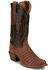 Image #1 - Tony Lama Men's Buffed Exotic Caiman Western Boots - Broad Square Toe, Tan, hi-res