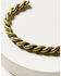 Image #2 - M & F Western Men's Gold & Silver Strike Twisted Cuff Bracelet, Silver, hi-res