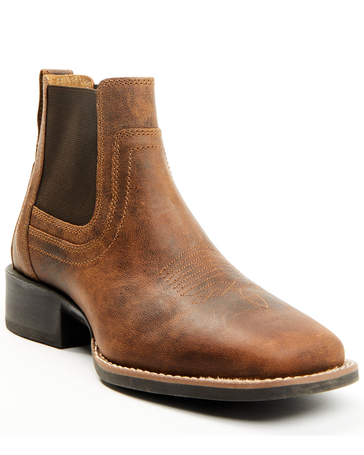 Image #1 - Cody James Men's Ace&trade; Chelsea Boots - Broad Square Toe, Brown, hi-res