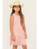 Image #2 - Shyanne Girls' Faux Suede Fringe Dress, Pink, hi-res