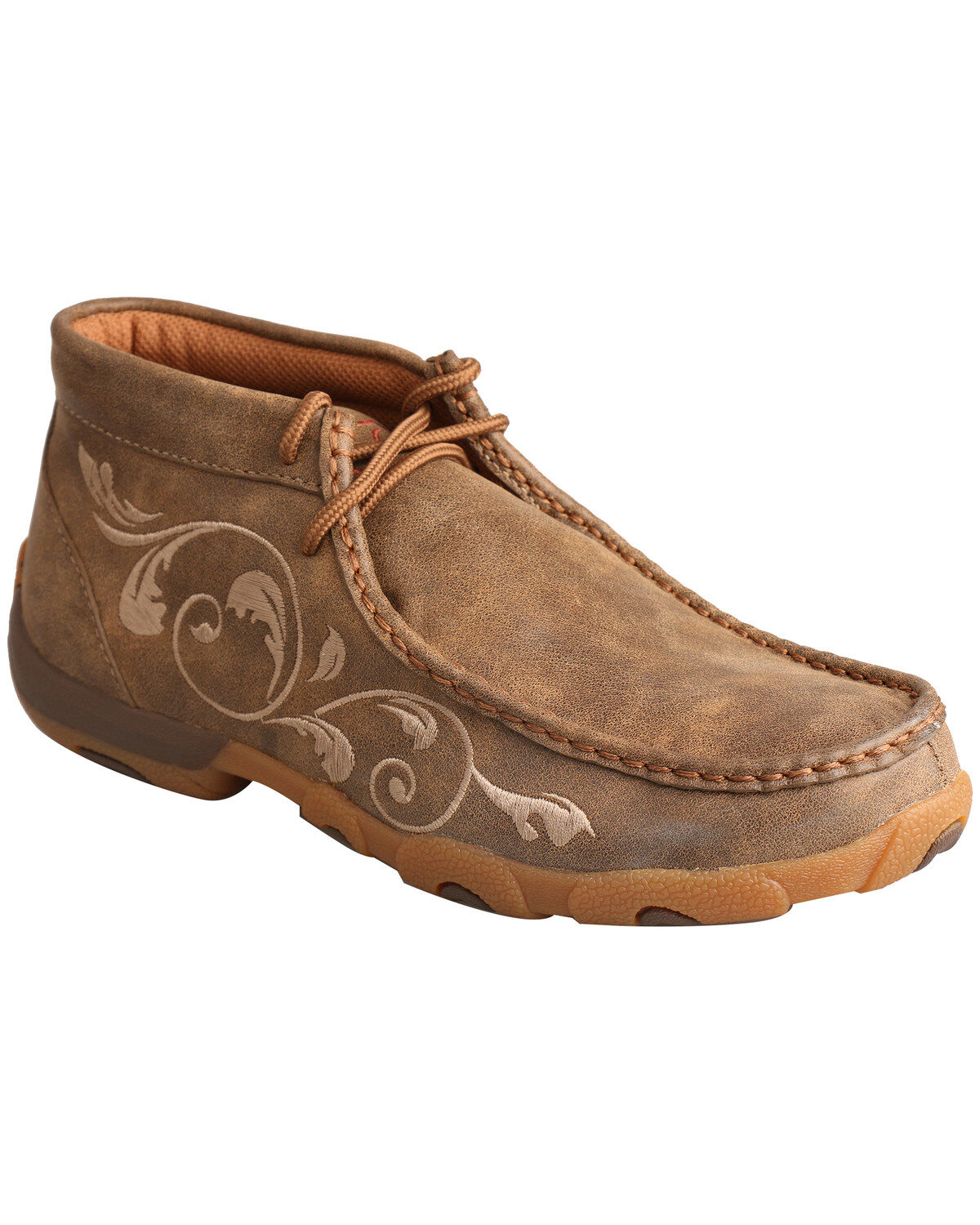 Twisted X Women's Chukka Driving Mocs, Brown, hi-res
