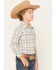 Image #2 - Gibson Trading Co Boys' Initiate Medallion Print Long Sleeve Snap Western Shirt, White, hi-res