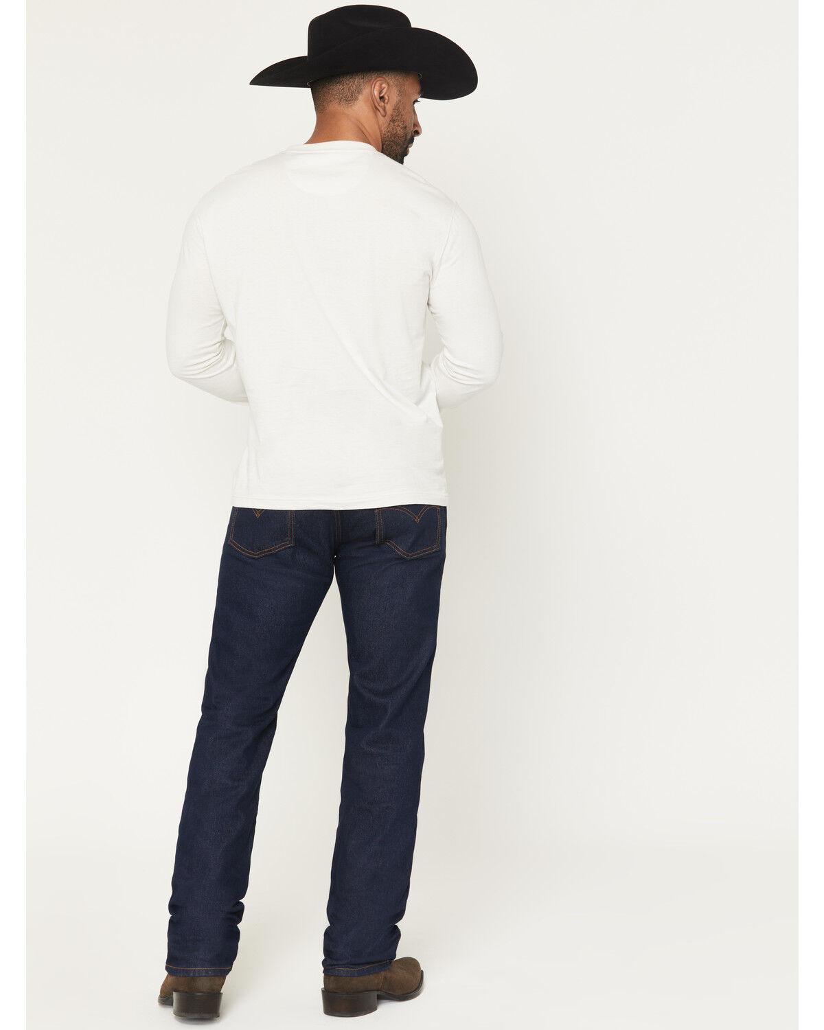 Image #3 - Levi&rsquo;s Men&rsquo;s 557 Rocky Rinse Dark Wash Mid Rise Western Straight Denim Jeans, Dark Wash, hi-res