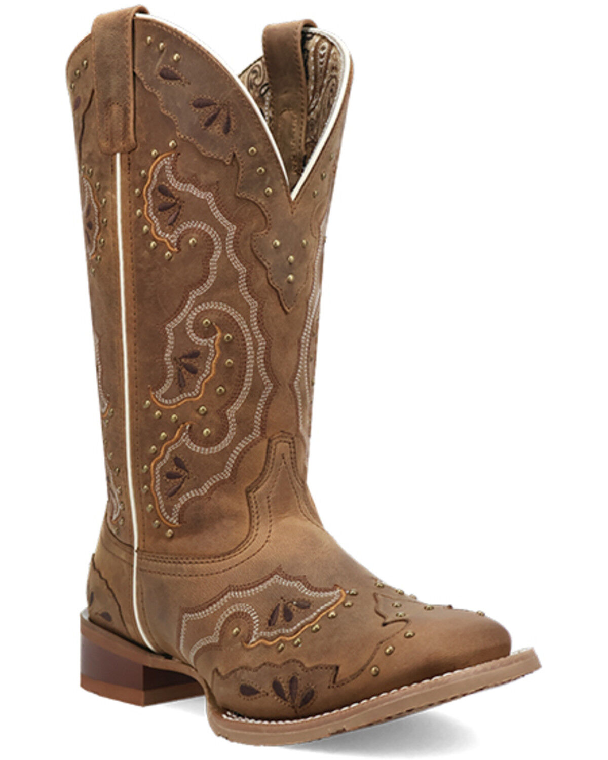 Image #1 - Laredo Women's Lottie Performance Western Boots - Broad Square Toe, Sand, hi-res