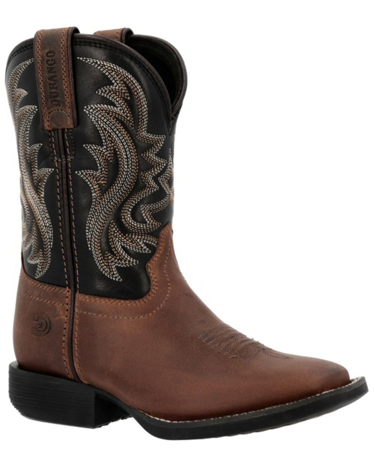 Image #1 - Durango Boys' Shyloh Western Boots - Broad Square Toe, Brown, hi-res