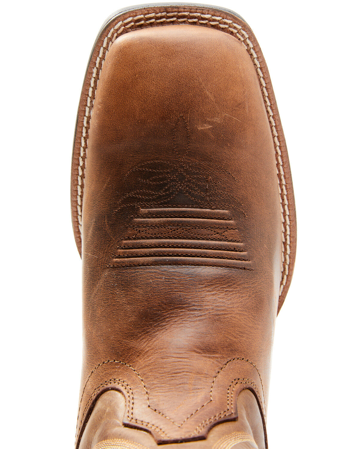 Image #6 - Justin Men's Stampede Canter Performance Western Boots - Broad Square Toe, Brown, hi-res