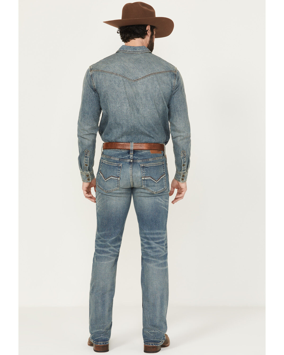 Image #3 - Moonshine Spirit&reg; Men's Twister Wash Decker Slim Straight Stretch Denim Jeans, Medium Wash, hi-res