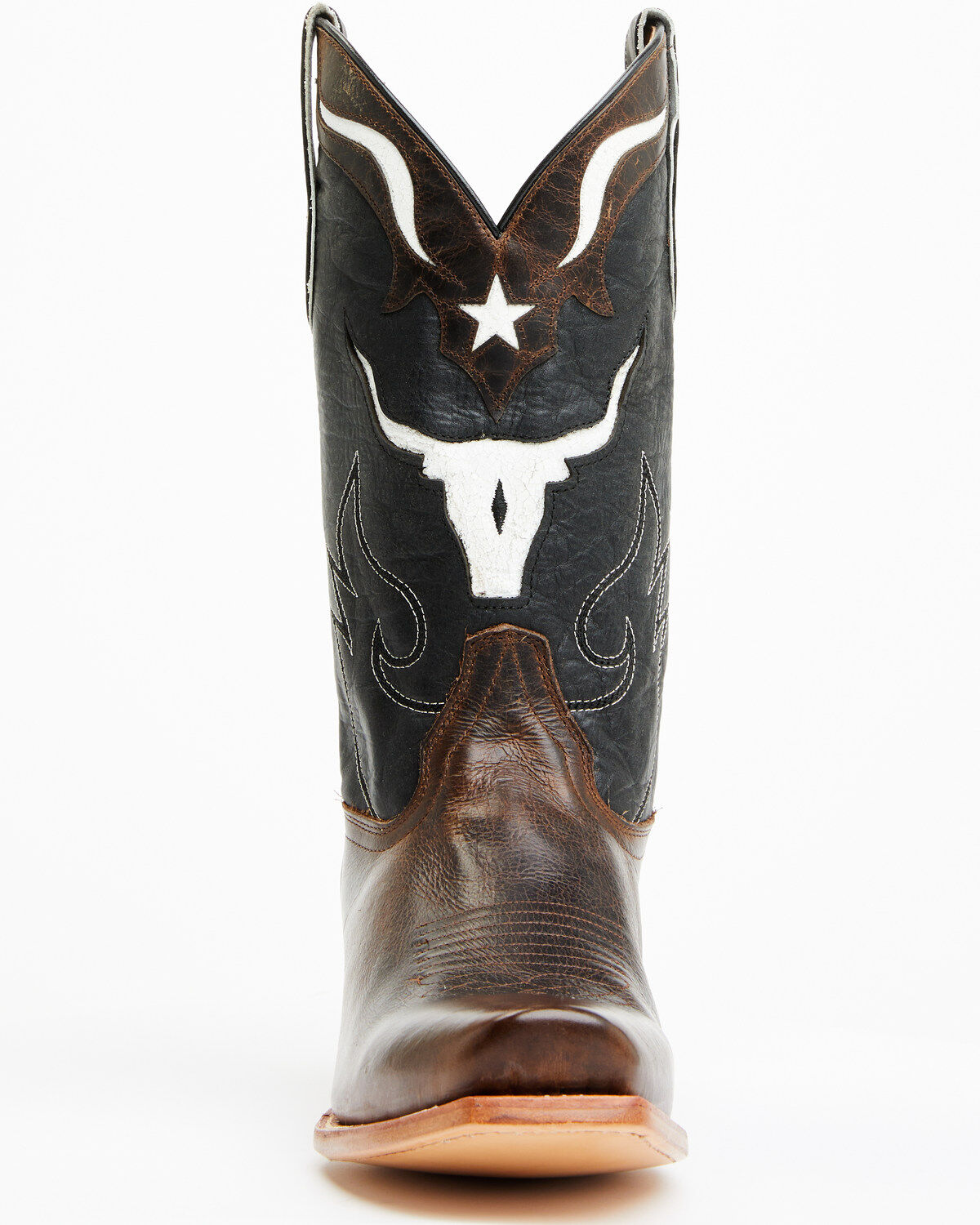 Image #4 - Moonshine Spirit&reg; Men's Showtime Longhorn Inlay Western Boots - Square Toe, Brown, hi-res