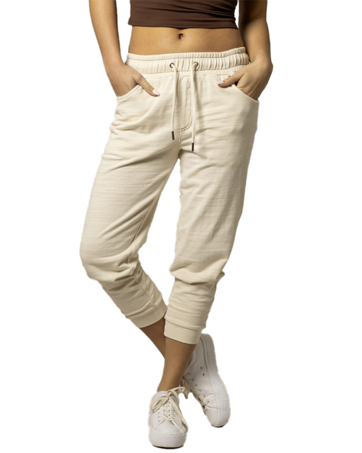 Kimes Ranch Women's Mid Rise Jogger Sweatpants, White, hi-res