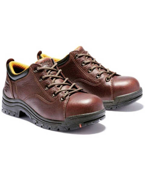 Image #1 - Timberland Pro Women's Titan Oxford Work Shoes - Alloy Toe, Brown, hi-res