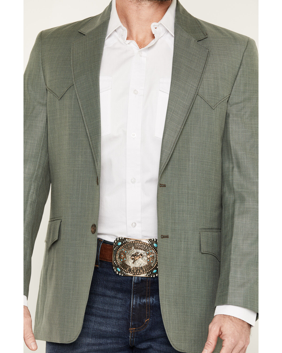 Image #3 - Circle S Men's Lubbock Button-Down Sportcoat - Big, Sage, hi-res