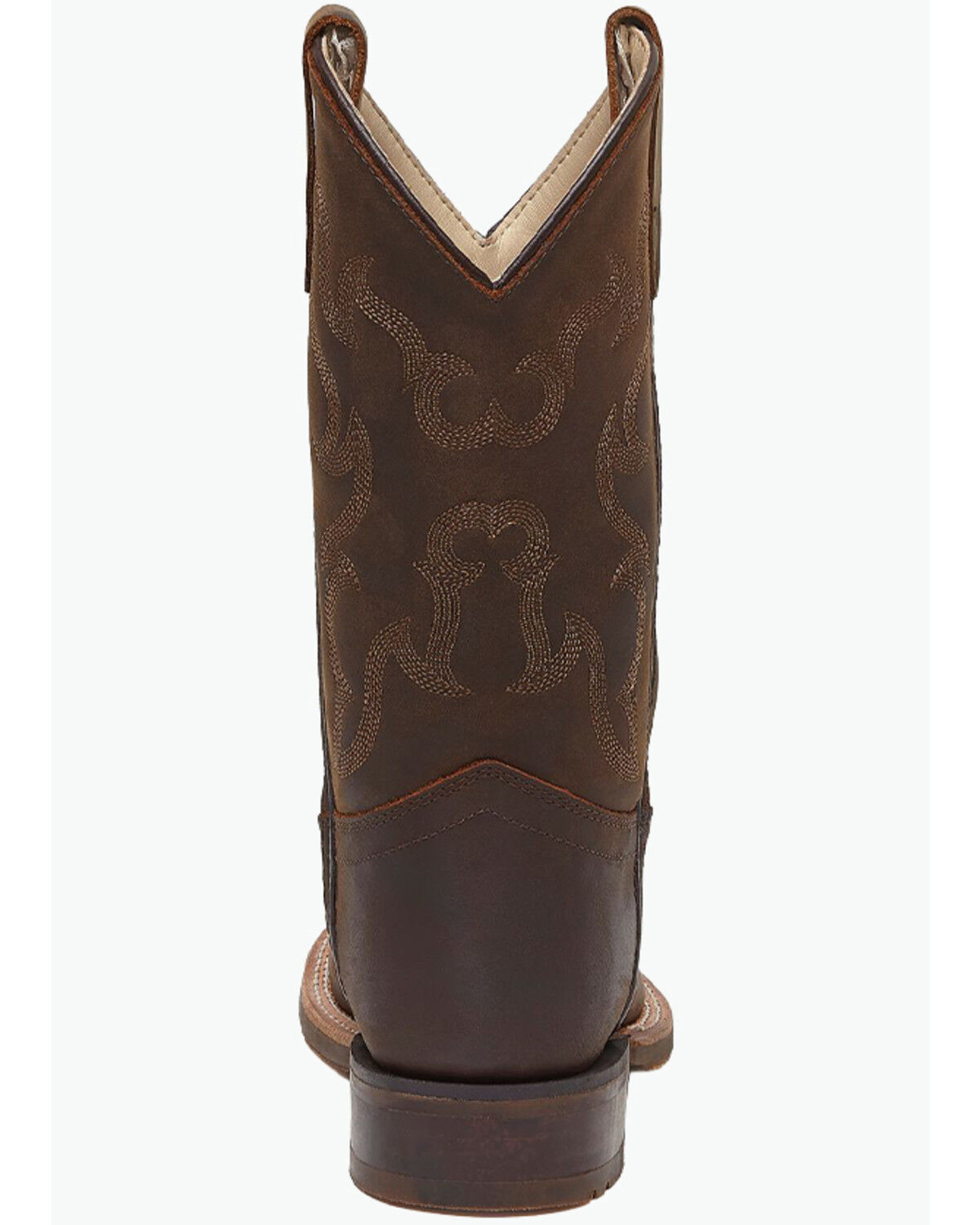 Image #5 - Old West Little Boys' Western Boots - Broad Square toe, Brown, hi-res
