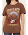 Image #3 - Wrangler Women's Boot Barn Exclusive Spirit of the West Short Sleeve Graphic Tee, Brown, hi-res