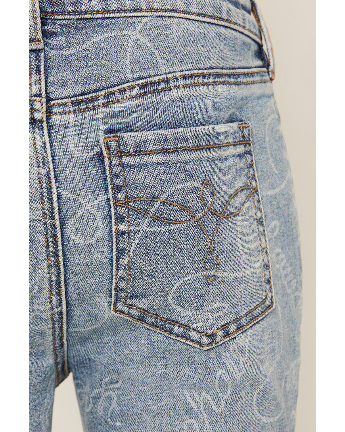 Image #4 - Shyanne Girls' Ambrose Medium Wash Flare Stretch Denim Jeans, Medium Wash, hi-res