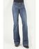 Image #1 - Stetson Women's 214 Medium Wash Pieced Pocket Trouser Leg Jean, Blue, hi-res