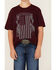 Image #3 - Cody James Boys' Tread Flag Print Short Sleeve Graphic T-Shirt , Red, hi-res