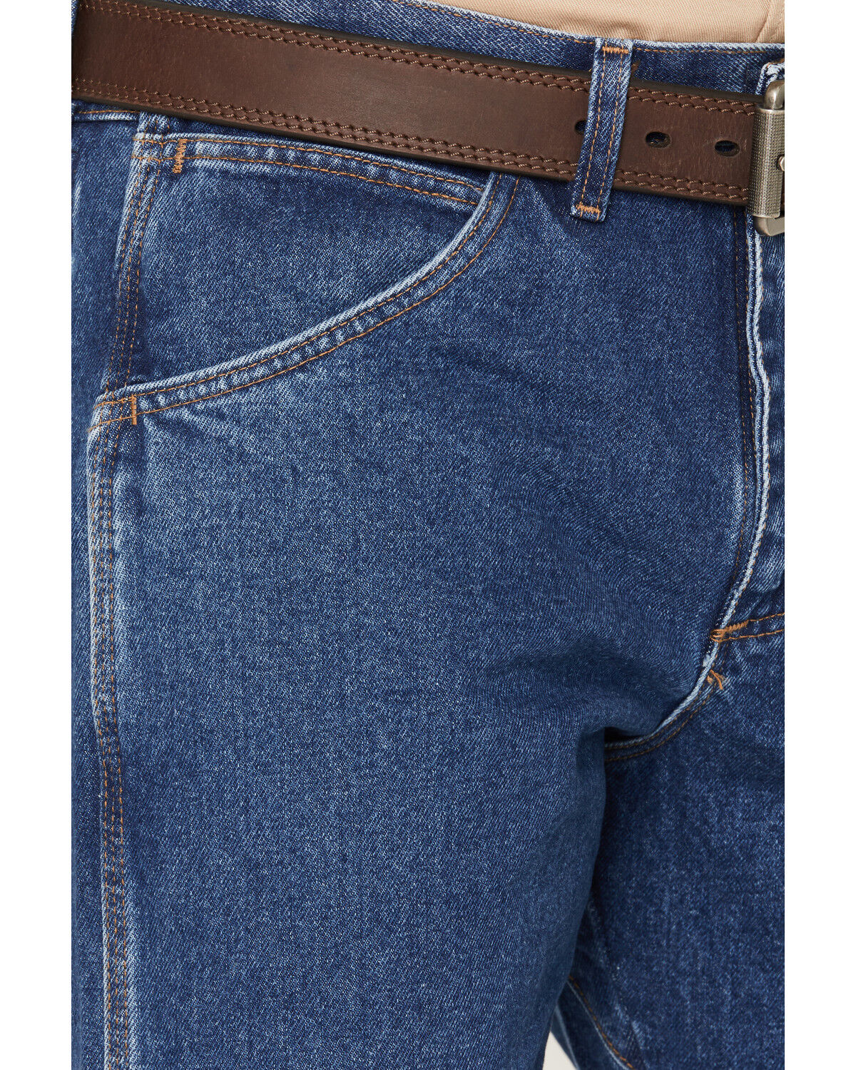 Image #2 - Wrangler Men's FR Relaxed Fit Work Jeans, Indigo, hi-res