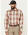 Image #1 - Carhart Men's FR Force Rugged Flex&reg; Loose Fit Midweight Plaid Print Long Sleeve Button-Down Work Shirt, Wine, hi-res