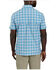 Image #2 - Carhartt Men's Force Sun Defender&trade; Relaxed Fit Lightweight Plaid Print Short Sleeve Button-Down Shirt, Aqua, hi-res