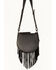 Image #3 - Wonderwest Women's Cowhide Fringe Crossbody Bag, Black, hi-res