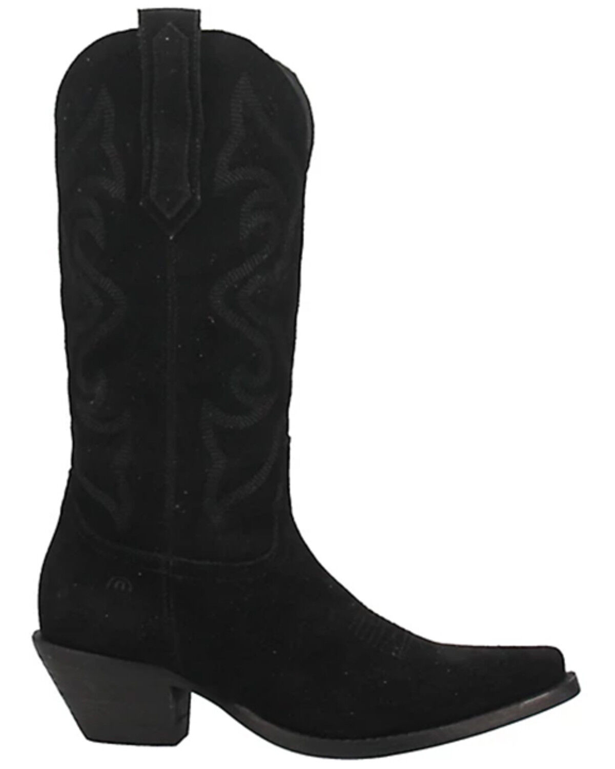 Image #2 - Dingo Women's Out West Suede Western Boots - Round Toe, Black, hi-res