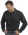 Image #1 - Dickies Men's Solid Twill Long Sleeve Work Shirt - Folded, Black, hi-res