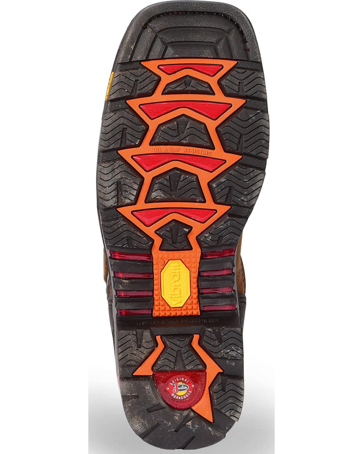 Image #5 - Justin Men's Tanker Western Work Boots - Steel Toe, Timber, hi-res