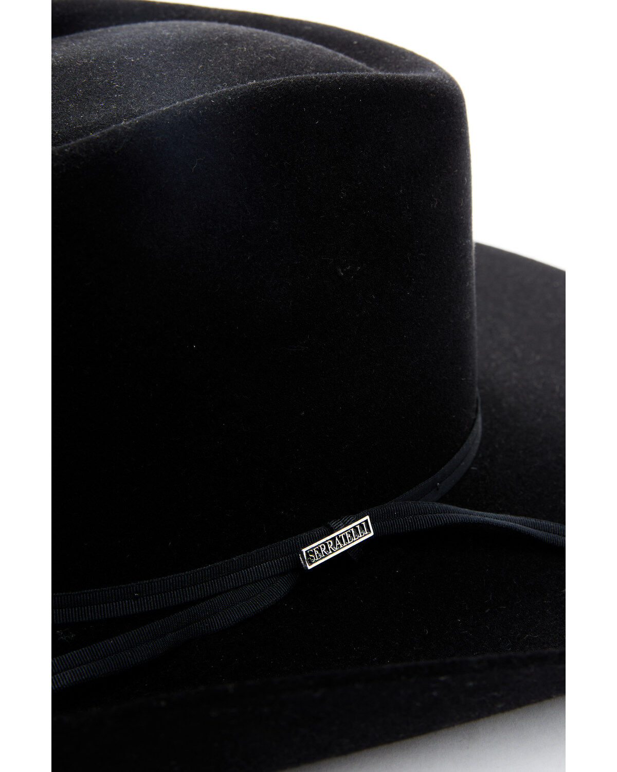 Image #2 - Serratelli 6X Cattleman Fur Felt Cowboy Hat, Black, hi-res