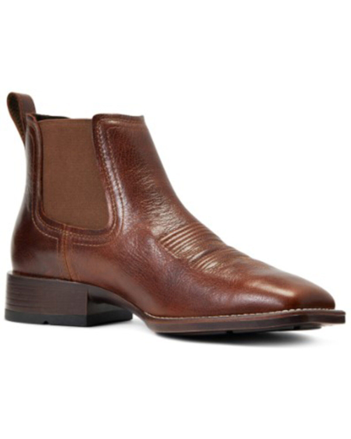 Ariat Men's Booker Bantamweight Royal Brown Ultra Full-Grain Leather Ankle Boot - Broad Square Toe, Brown, hi-res