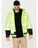 Image #1 - Hawx Men's 3-In-1 Hi-Vis Bomber Work Jacket - Tall , Yellow, hi-res