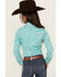 Image #4 - Cruel Girl Girls' Geo Print Long Sleeve Button-Down Western Shirt, Turquoise, hi-res