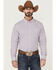 Image #1 - RANK 45&reg; Men's Bronc Small Plaid Print Long Sleeve Button-Down Western Shirt, Red/white/blue, hi-res