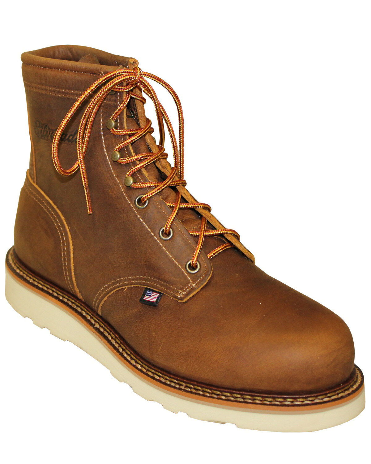 Image #1 - Silverado Men's American Tanned Work Boots - Soft Toe, Tan, hi-res