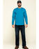 Image #6 - Hawx Men's Teal Sleeve Logo Long Sleeve Work T-Shirt - Tall, Teal, hi-res