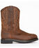 Image #2 - Cody James® Men's Waterproof Composite Toe Pull On Work Boots, Brown, hi-res