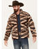 Image #1 - Ariat Men's Chimayo Southwestern Fleece Jacket, Tan, hi-res