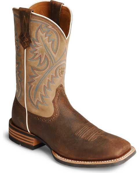 Image #2 - Ariat Men's Quickdraw 11" Western Performance Boots - Broad Square Toe, Bark, hi-res